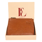 Genuine Leather Men’s Wallet with Zip Pocket and Multiple Card Slots