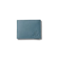 Blue Nappa Leather Men’s Wallet with Coin Pocket and ID Window