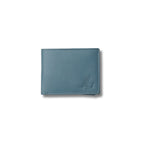 Blue Nappa Leather Men’s Wallet with Coin Pocket and ID Window