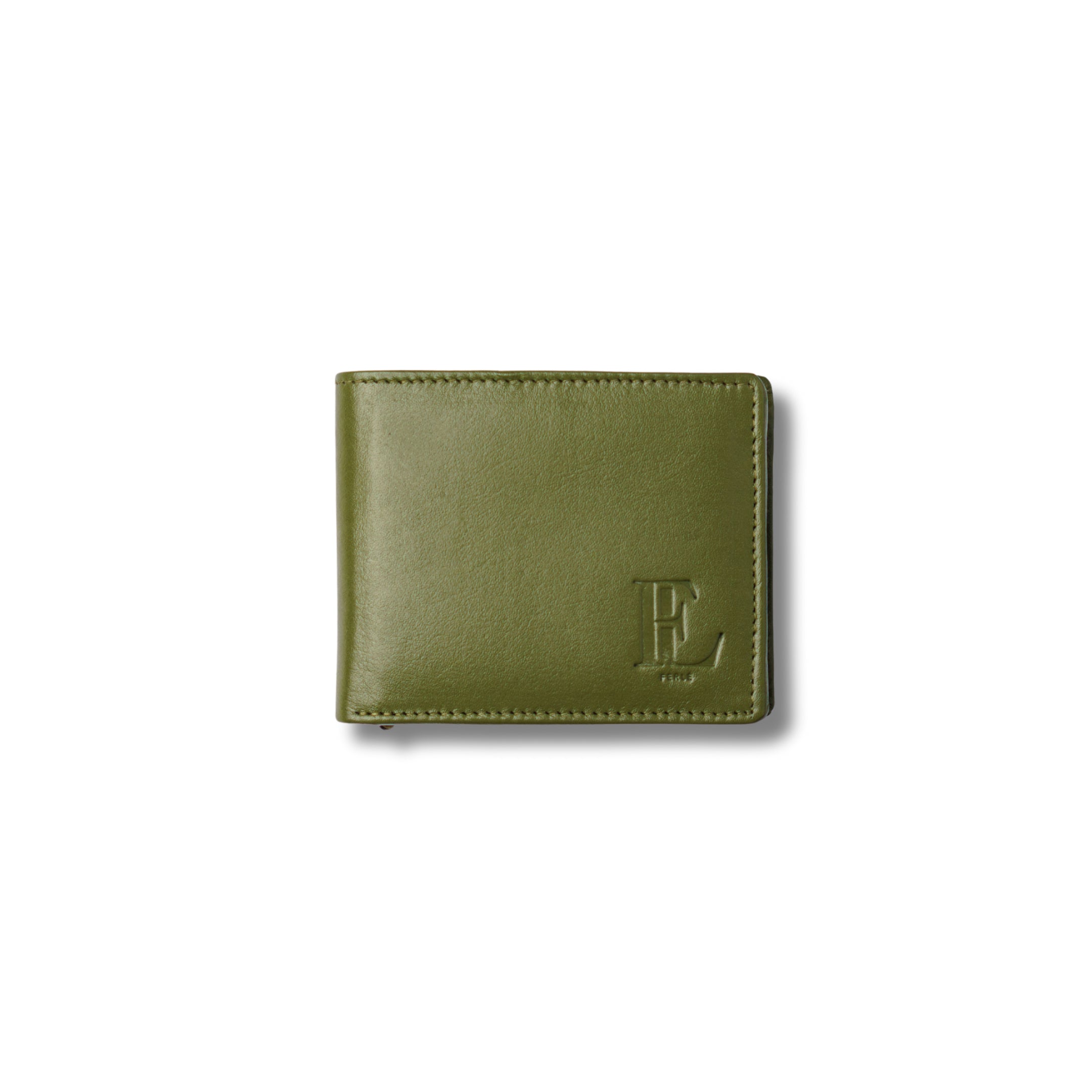 Genuine Leather Men’s Wallet in Green with Multiple Slots