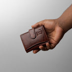 Brown Genuine Leather Wallet with Card Slots and Coin Pocket