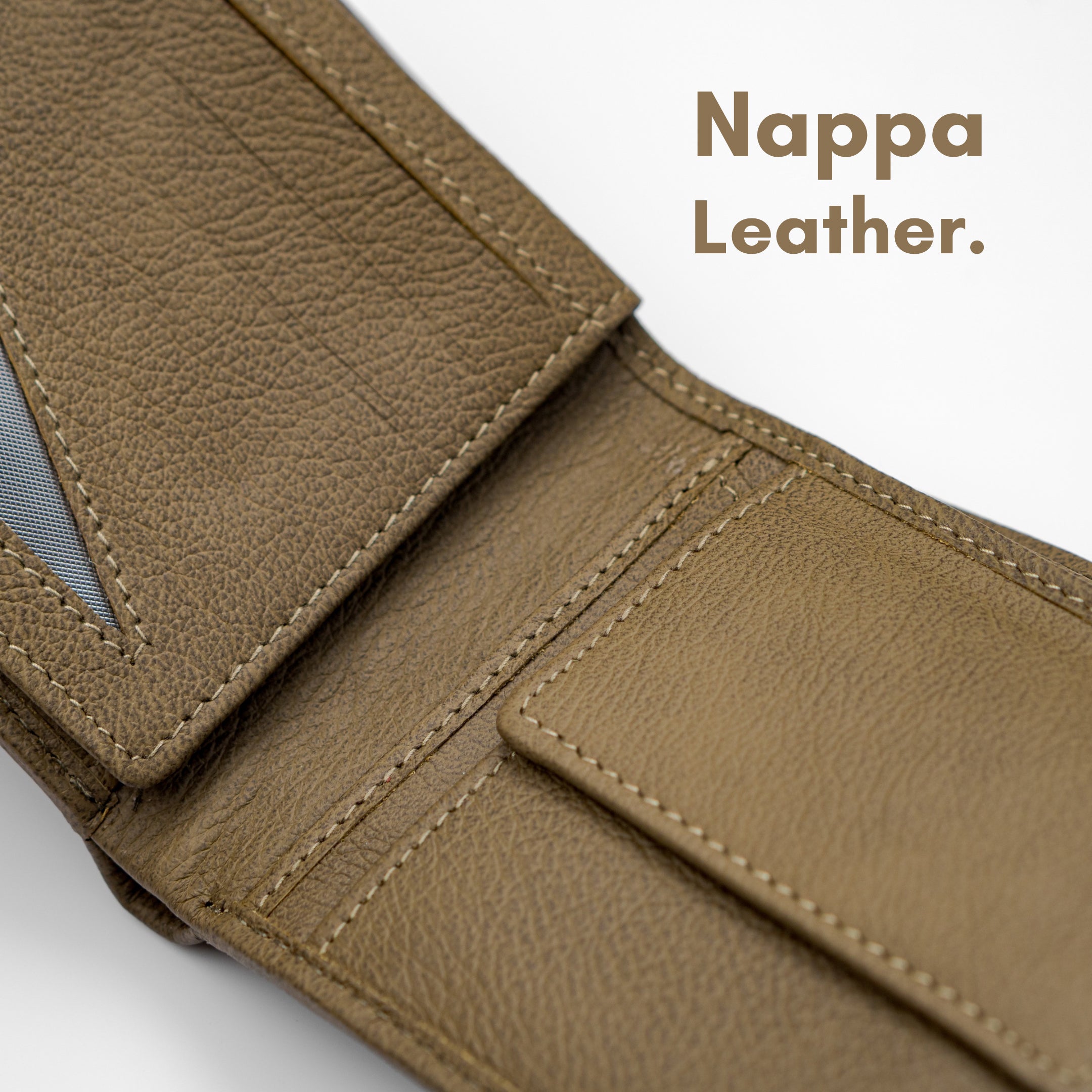 Genuine Leather Men’s Wallet with Coin Pocket and ID Window