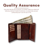 Brown Genuine Leather Wallet with Card Slots and Coin Pocket