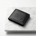 Genuine Leather Men’s Wallet with Coin Pocket (Black)