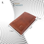 Genuine Leather Card Holder with 7 Card Slots