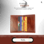 Genuine Leather Card Holder with 7 Card Slots